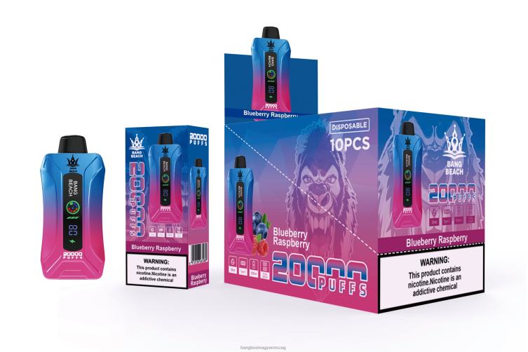Bang Beach Vape - Bang Beach 20000 puff okosképernyős vape Z86J612 áfonyás málna