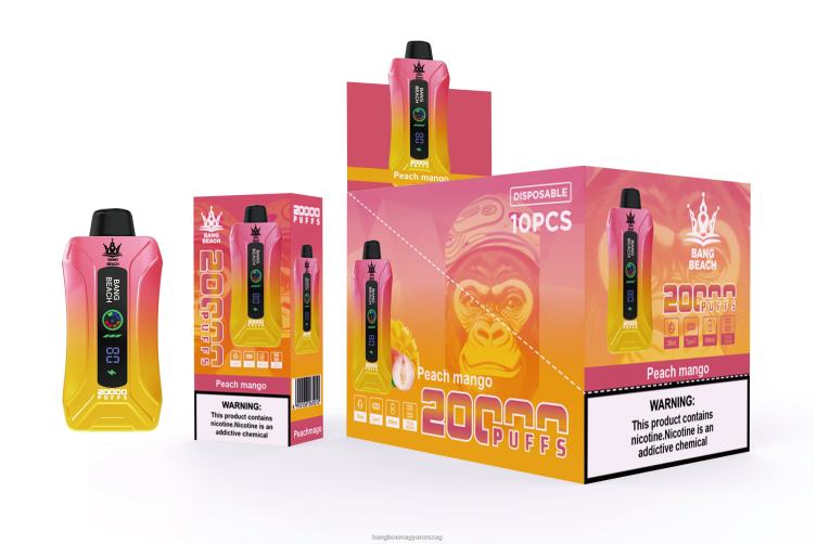 Bang Beach Vape - Bang Beach 20000 puff okosképernyős vape Z86J62 őszibarack mangó