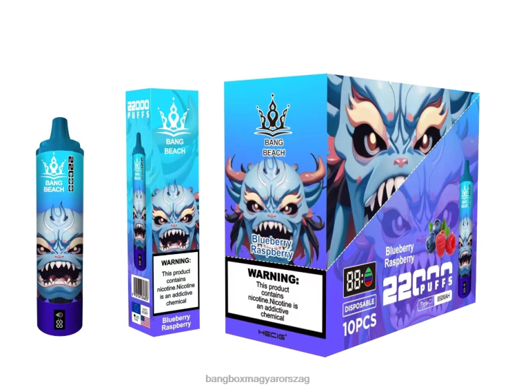 Bang Beach Vape - Bang Beach 22000 puffadásos intelligens képernyő Z86J614 áfonyás málna