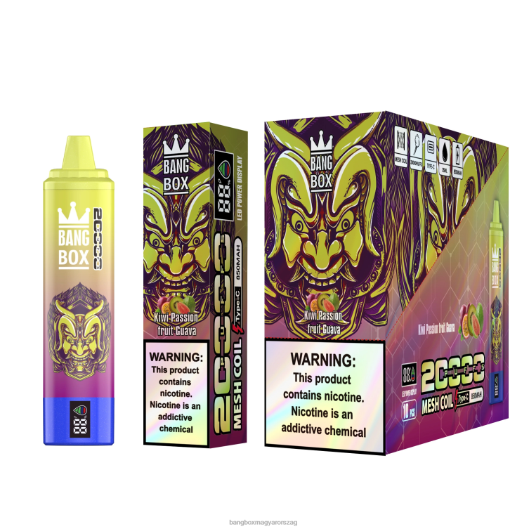 Bang Box Budapest - Bang Box 20000 puff okosképernyő Z86J650 kivi maracuja guava