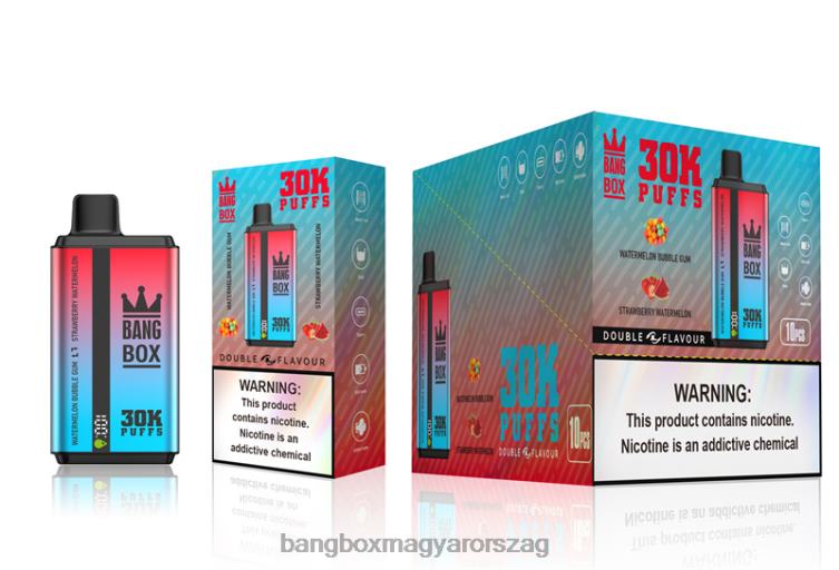 Bang Box Vape - Bang Box 30000 felfújás kettős ízben Z86J668 görögdinnye rágógumi és epres görögdinnye