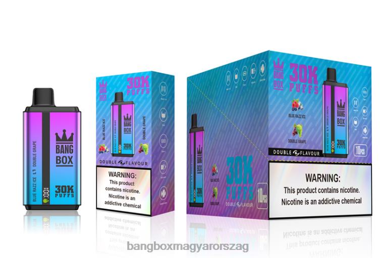 Bang Box Vape - Bang Box 30000 felfújás kettős ízben Z86J672 kék razz jég és dupla szőlő